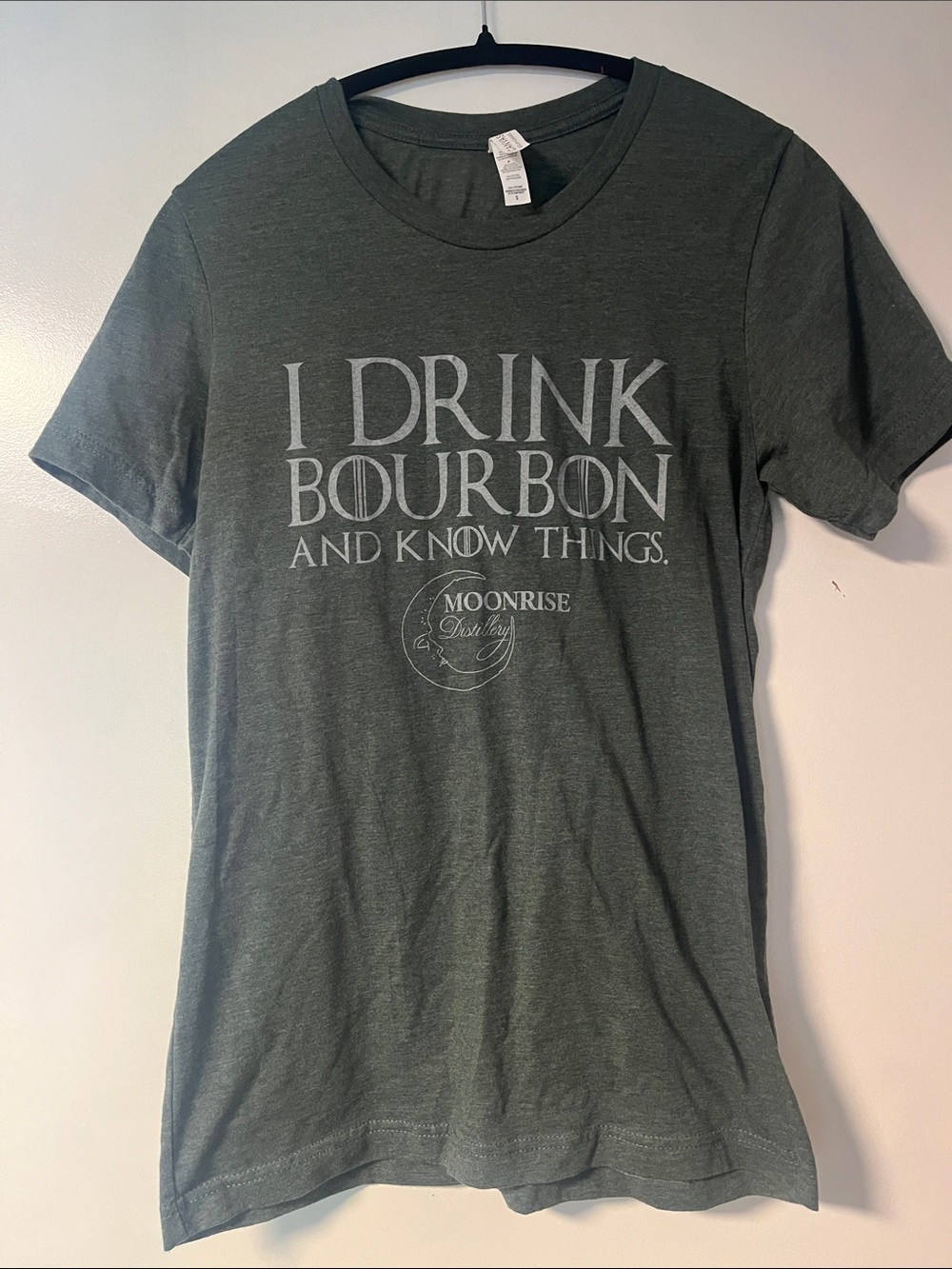 Dark Green “ I drink bourbon and know things” soft tee